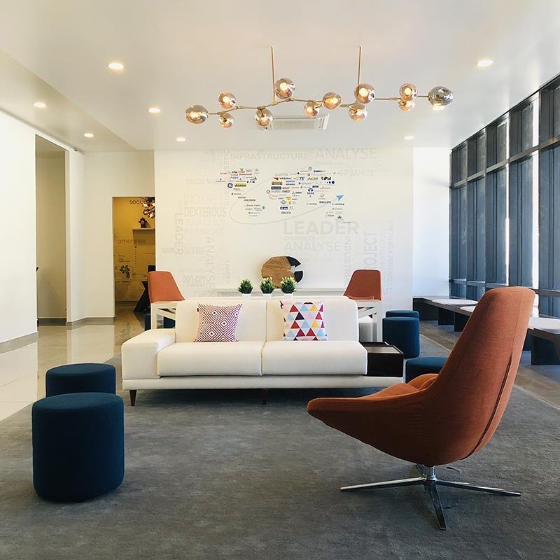 Global SEZ commercial wallpaper installation